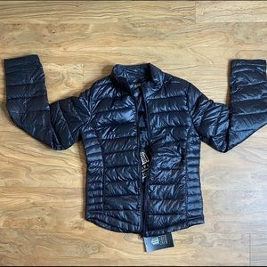 Black super lightweight packable jacket